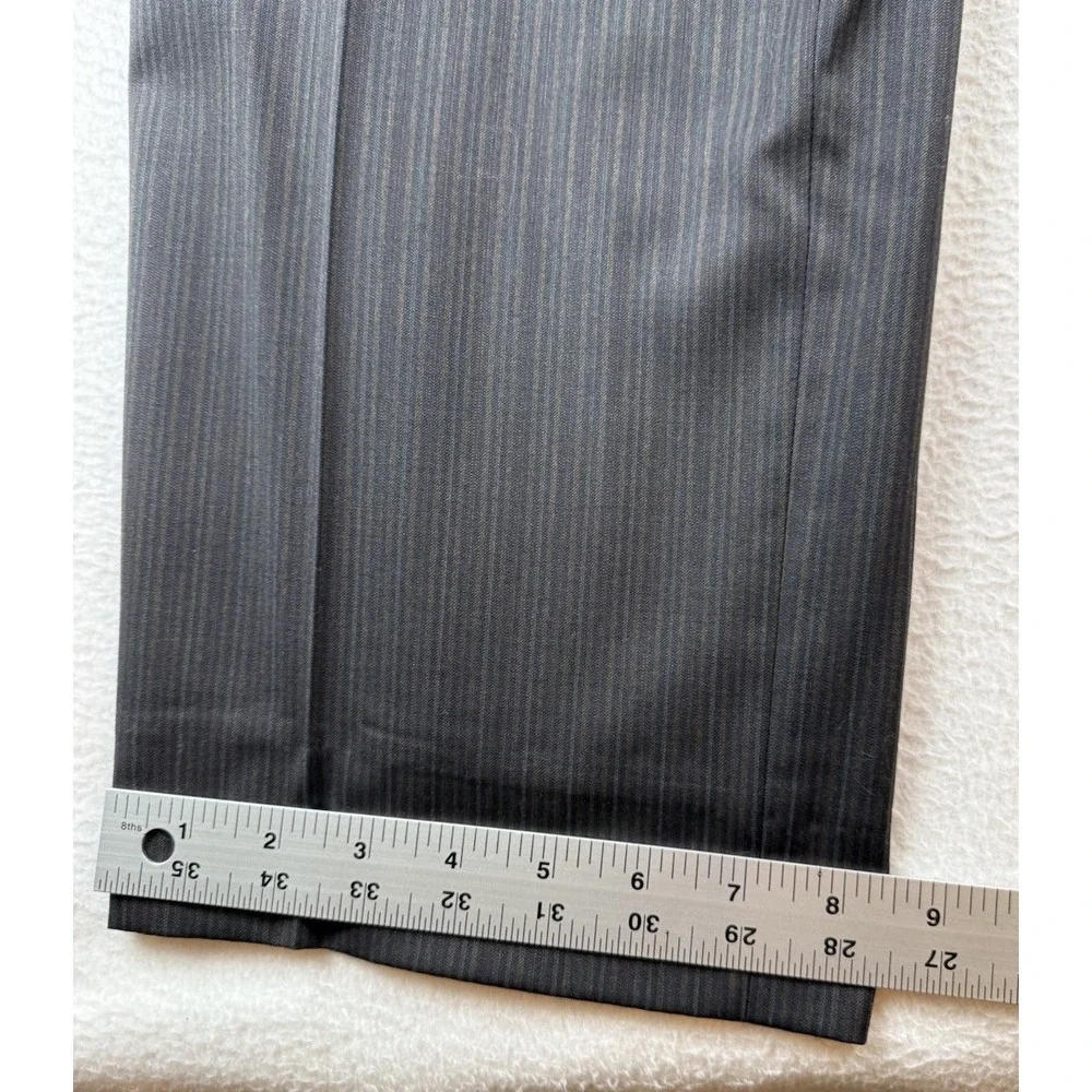 Naldini Mens 3-Button Suit Bertolini Blanificio Super 150s Pinstripe Wool L44/36